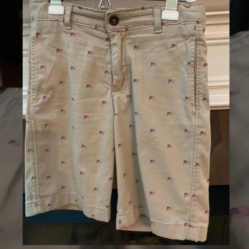 Boy’s Crown & Ivy Shorts Khaki AmericanFlag size12